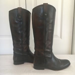 Frye Boots Melissa Button Brown